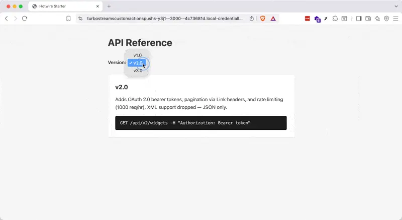 Turbo Streams - Custom Stream Actions - pushState